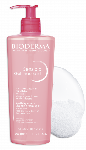 BIODERMA снимка на продукт, Sensibio Gel moussant 500ml, пенлив гел за чувствителна кожа