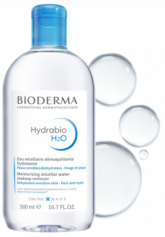 BIODERMA снимка на продукт, Hydrabio H2O 500ml, мицеларна вода за дехидратирана кожа