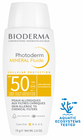 Минерален слънцезащитен флуид -  Photoderm MINERAL Fluide SPF 50+ - BIODERMA
