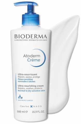 BIODERMA снимка на продукт, Atoderm Creme 500ml, хидратиращ крем за суха кожа